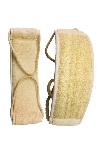 bonbonetti chocolate baby&kids Exfoliating Effect Natural Pumpkin Fiber Washcloth Long Back Type String Bath Bath Washcloth