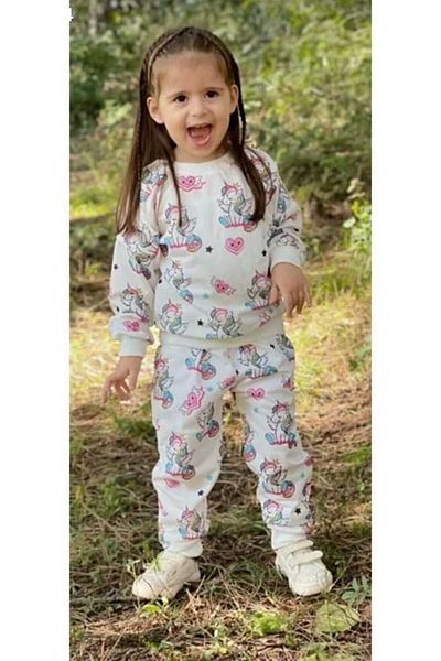 BUUFUU Girl's Unicorn Bottom-top Set