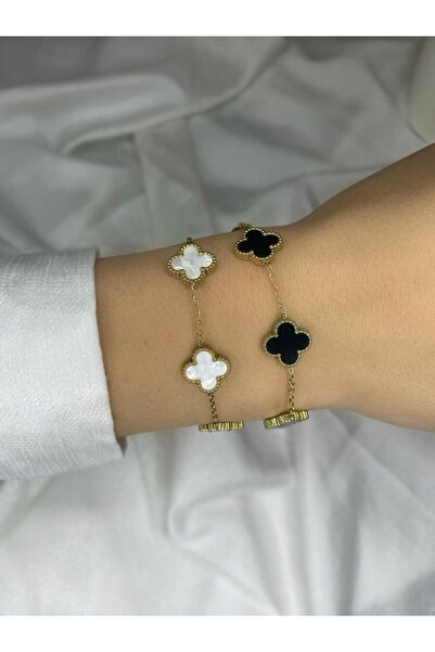 Sand Sedef Beyaz Van Cleef Çelik Bileklik