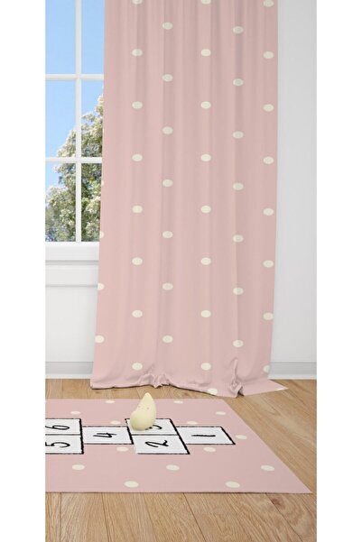 CİCİ ODAM 1 Kanat Sek Sek Oyunu,puantiye Çocuk Bebek Odası Perdesi Fon Perde