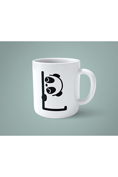 hesaplisiburada كوب بطبعة حرف L وباندا
