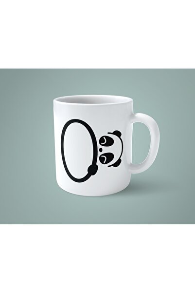 hesaplisiburada كوب مطبوع عليه حرف O Panda Alphabet