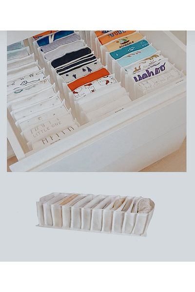 Bevadecoration 3 Pieces M Size 3 Pieces S Size Drawer Organizer Organizer (WHITE)