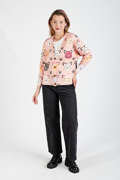 Hatun Atila Cardigan tricotat cu modele HatunAtila - 5034-16