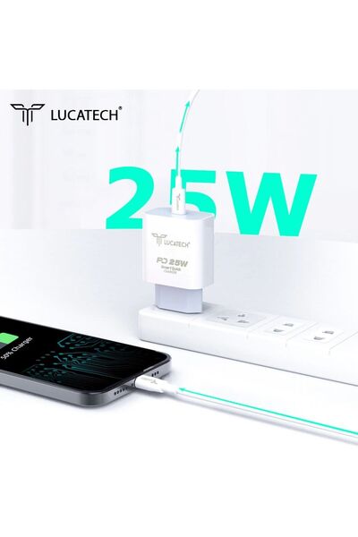 Lucatech iPhone Tüm Serilerle Uyumlu 25W Hızlı Şarj Aleti