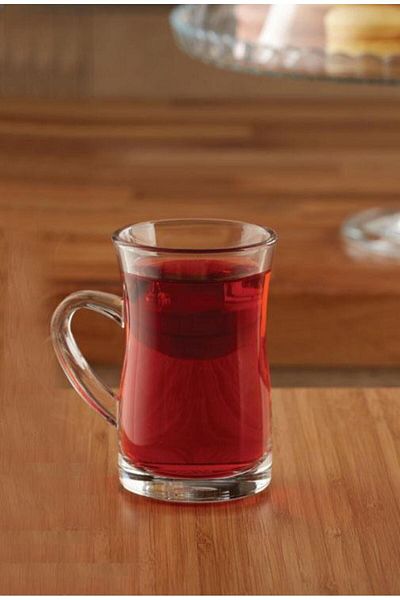 Paşabahçe Mila Large Tea Glass with Handle 150 Cc 6 Pcs 55613