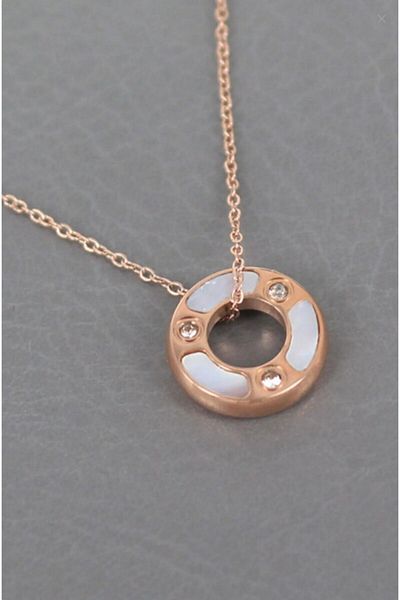 Atelier by Ece Rose Non-Tarnish Steel Round Pearlescent Necklace