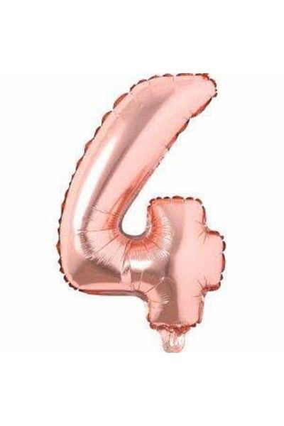 Deniz Party Store Rose Gold 4 Years Old Foil Balloon 34 Inches 76-80 Cm