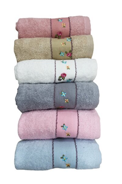 BİLGEM TEKSTİL Havlu El Nakışlı Renkli 30 X 50