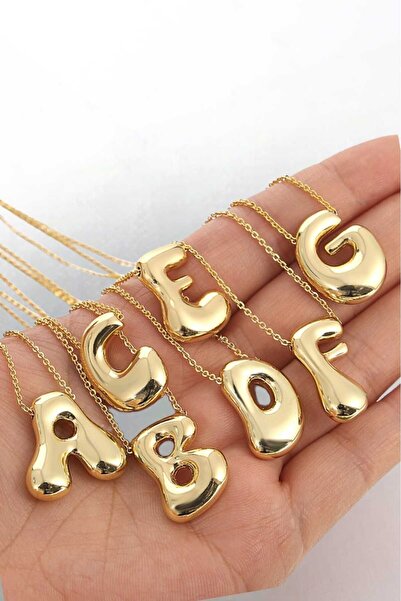 ESUSO R Harfi Lak Kaplama 16 Harf Balon Kadın Kolye , Kolye , Kararma Solma Y...