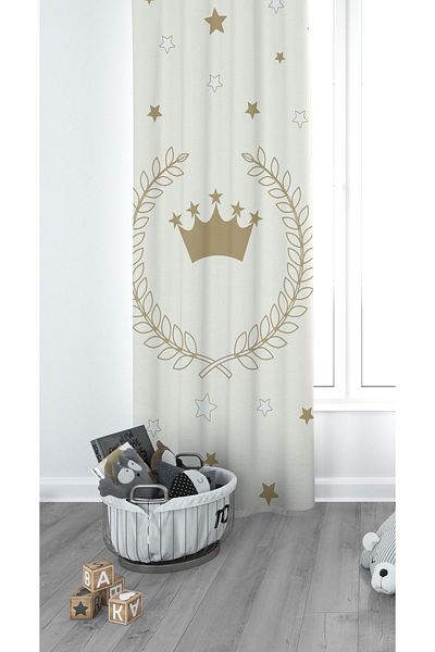 CİCİ EKO King Crowned Virgo Children's Room Curtain Background Curtain