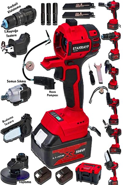 stanrayf Alman W-POWER  798 VF 6 Kafalı Darbeli Matkap Testere Tilki Kuyruğu ...