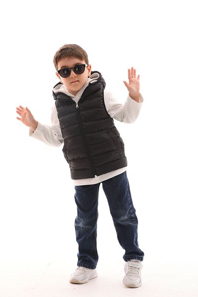 ÖNDER MODA Boy's Hooded Water and Windproof Puffer Vest