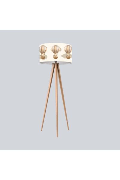 CİCİ ODAM Çocuk Bebek Odası Lambader Bulutlu Uçan Balon Sevimli Aslan