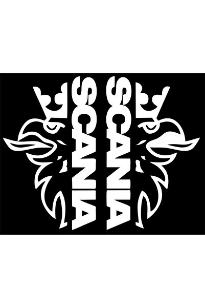 Birim Matbaa Kamyon Scanıa Logo Yazı Oto Sticker(22x36 Cm ) Sağ-sol