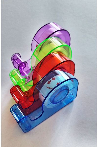 Modellino 4-Piece Tape Cutter Tape Tape Machine 4 Different Colors