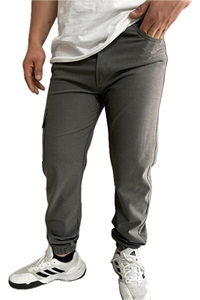 Artıbir Tekstil İmalat Unisex Yüksek Bel Likralı Regular Fit Eşofman Görünümlü Kargo Cepli Pantolon