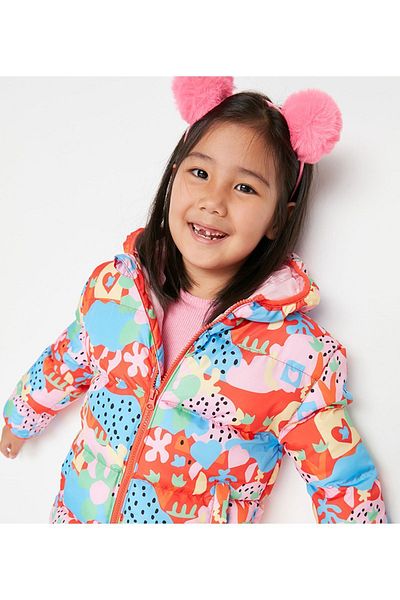 ÖNDER MODA GiRl - WateR and Wind PRoof PRinted Hooded PuffeR JacKet