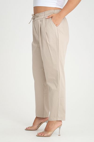 Dejabrew Jeans Beige LArge Size CArrot Trousers - A020