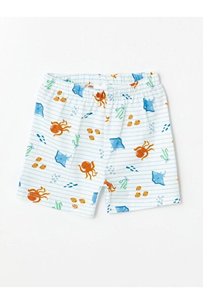 LC Waikiki Lcw Baby Polo Neck Lapel Short Sleeve Baby Boy Shorts Pajamas Set