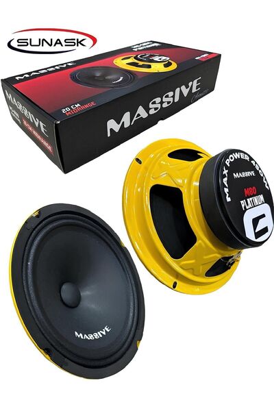 MASSİVEN Ms-m80 Platinum Series Çifti 900 Watt 350 Rms 20 Cm Midarange  Oto Hoparlör Profesyonel Seri