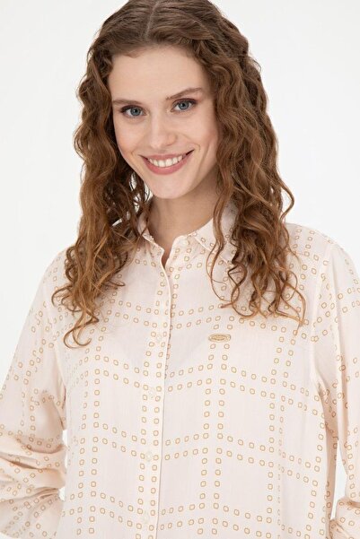 U.S. Polo Assn. Kadın Taş Uzun Kollu Gömlek