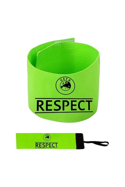Gök Sports Liga Campionilor Green Highlighter - Bandă și cătușe Captaincy Respect profesional