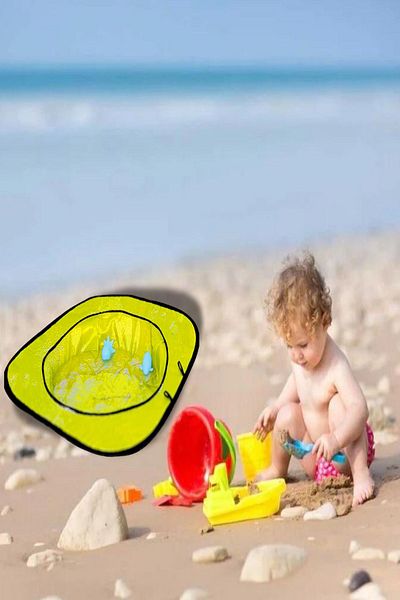 HASBY Yellow Kids Swimming and Baby Water Pool - Foldable Beach Cover