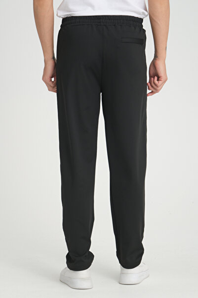 RDR-X Erkek Siyah Rahat Kesim Düz Paça Dalgıç Kumaş Eşofman Altı