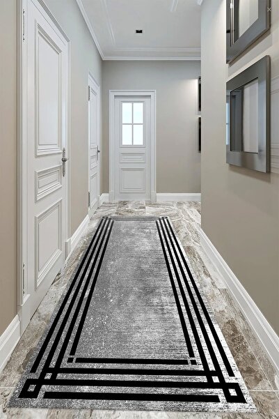 aymira home Baskı Dört Mevsim Kaymaz Yıkanabilir Kesme Koridor Mutfak ve Oda Kesme Yolluk Halı