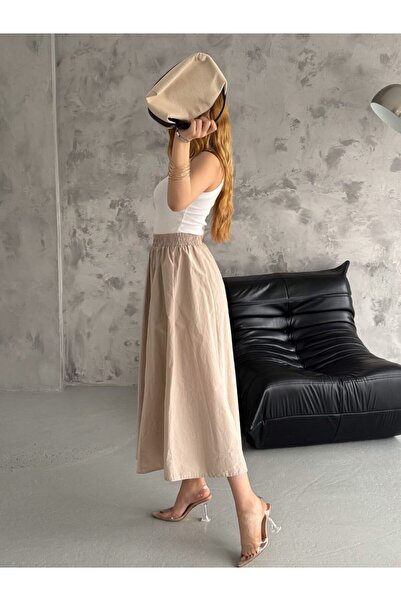 Bak'ap Μακριά φούστα από ύφασμα Parachute - Πλισέ και Flounce