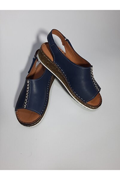 KAPAR Sandale din piele naturală, toate confortabile și confortabile, albastr...