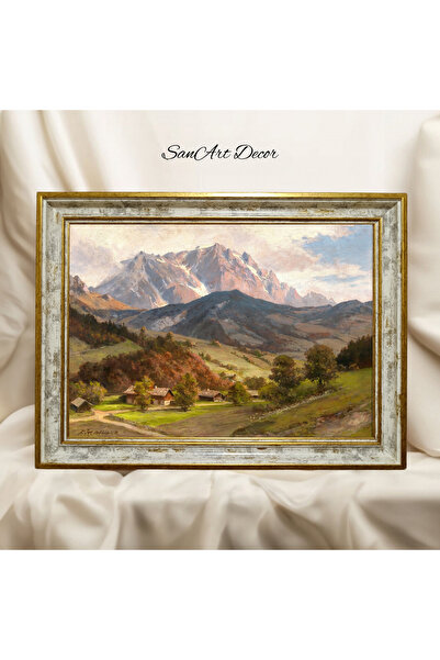 Sanart Pictură de epocă, pictură în ulei înrămată, pictură înrămată, decor ar...