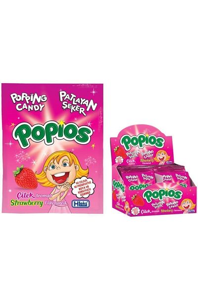 Hleks Set of 4 Poping Candy Popios - Strawberry Cola, Banana Tutti Frutti 160 Pieces
