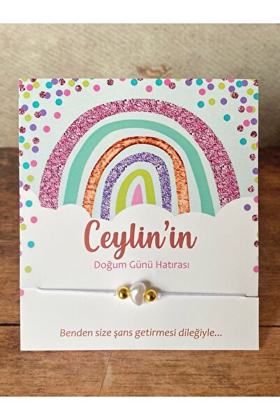 Loyapink Kişiye Özel Hediyelik Şans Bilekliği Yenidoğan, 6 Ay, Mevlit, Bebek,...