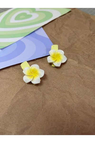EyER Shoping Cataramă cu clemă de mărime mini Lotus galben