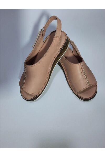 KAPAR Γνήσια δερμάτινα μπεζ σανδάλια - Άνετα και Ευκολοφόρετα