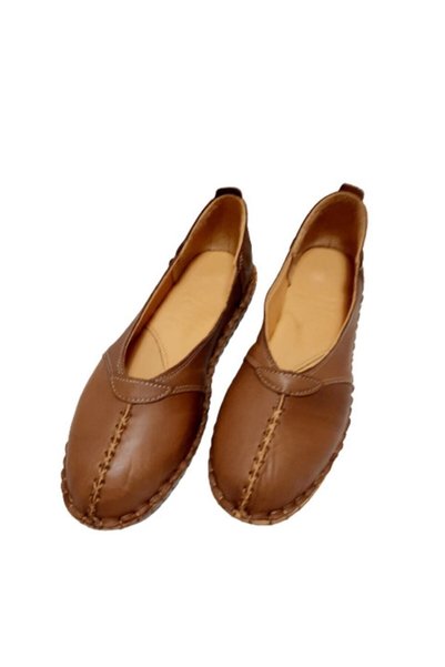 KAPAR Genuine Leather Orthopedic Daily Ballet Flats