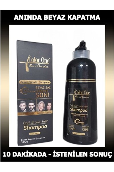 Color One Hair Powder Hair Color One Beyaz Saçlar Için Koyu Kahve Şampuan Boy...