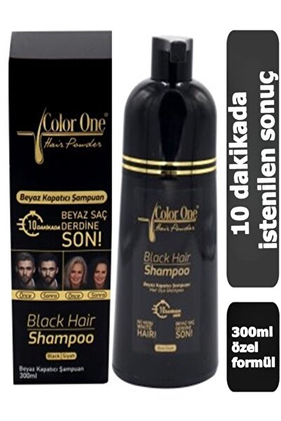 Color One Hair Powder Color One Beyaz Saçlar Için Siyahlaştırıcı Şampuan Boya...