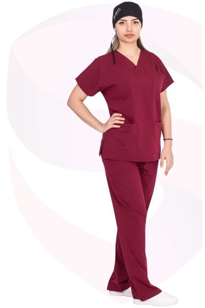 RM بدلة مراقبة جراحية للممرضات والطبيب برقبة على شكل حرف V من Unifos Claret