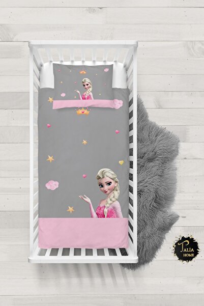 Talia Home طقم غطاء لحاف أطفال رمادي Elsali - Tlabn-201 مع ملاءات