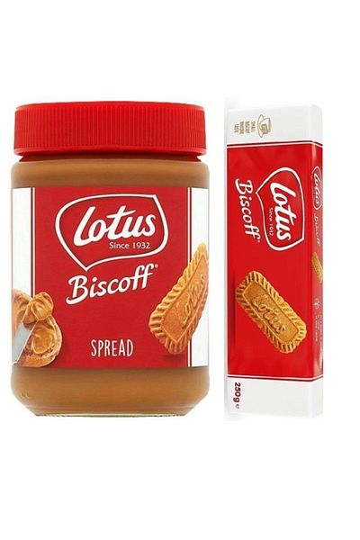 Lotus Biscoff Caramelized Paste - 400Gr Spreadable, 250Gr Biscuit