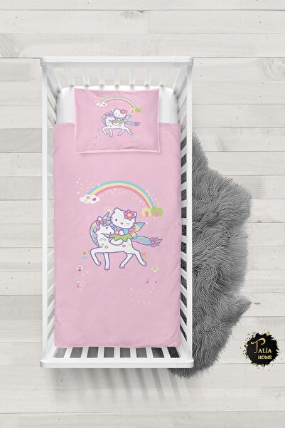 Talia Home Hello Kitty Çocuk ve Bebek Nevresim Takımı Çarşaflı TLABN-246