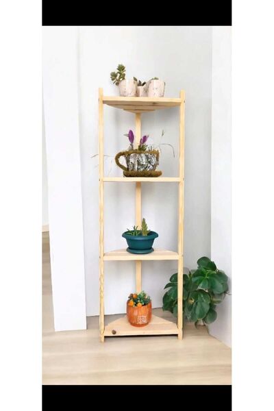 MOD10 Wood Master 120x40x22 Ahsap Köşe Bahçe Mutfak Raf