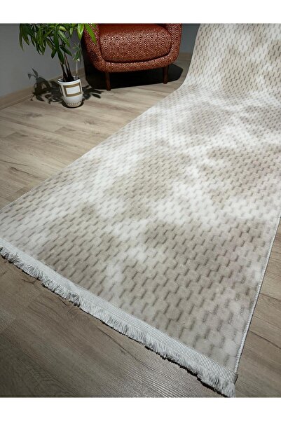 AKSU HALI Aksu Halı Prime Berlin Fildişi Kaymaz Taban Makinede Yıkanabilen Ke...