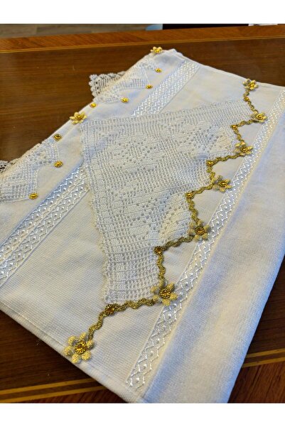 heptrend Χειροποίητη Δαντελένια Πετσέτα Προίκας 50x90