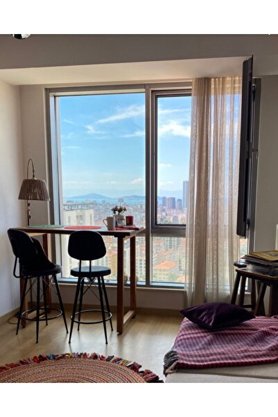 retron atölye woodworks Masif Ceviz Rengi Bar Masası