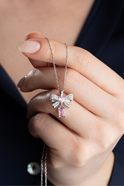 Silvano Jewelry 925 Ayar Gümüş Fiyonklu Kolye