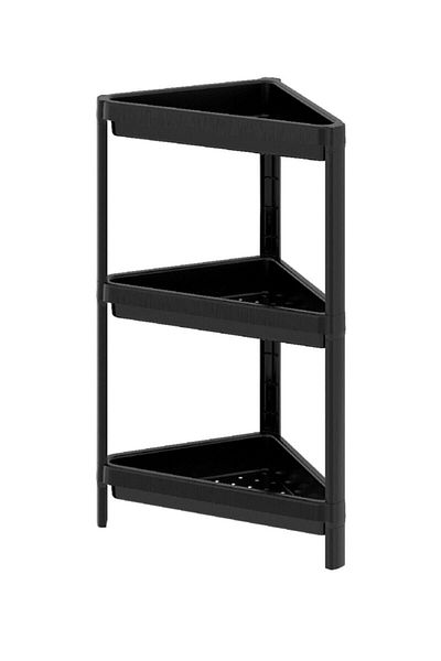 IKEA Γωνιακό ράφι μπάνιου 3 επιπέδων - Vesken Triangle Organizer ΜΑΥΡΟ